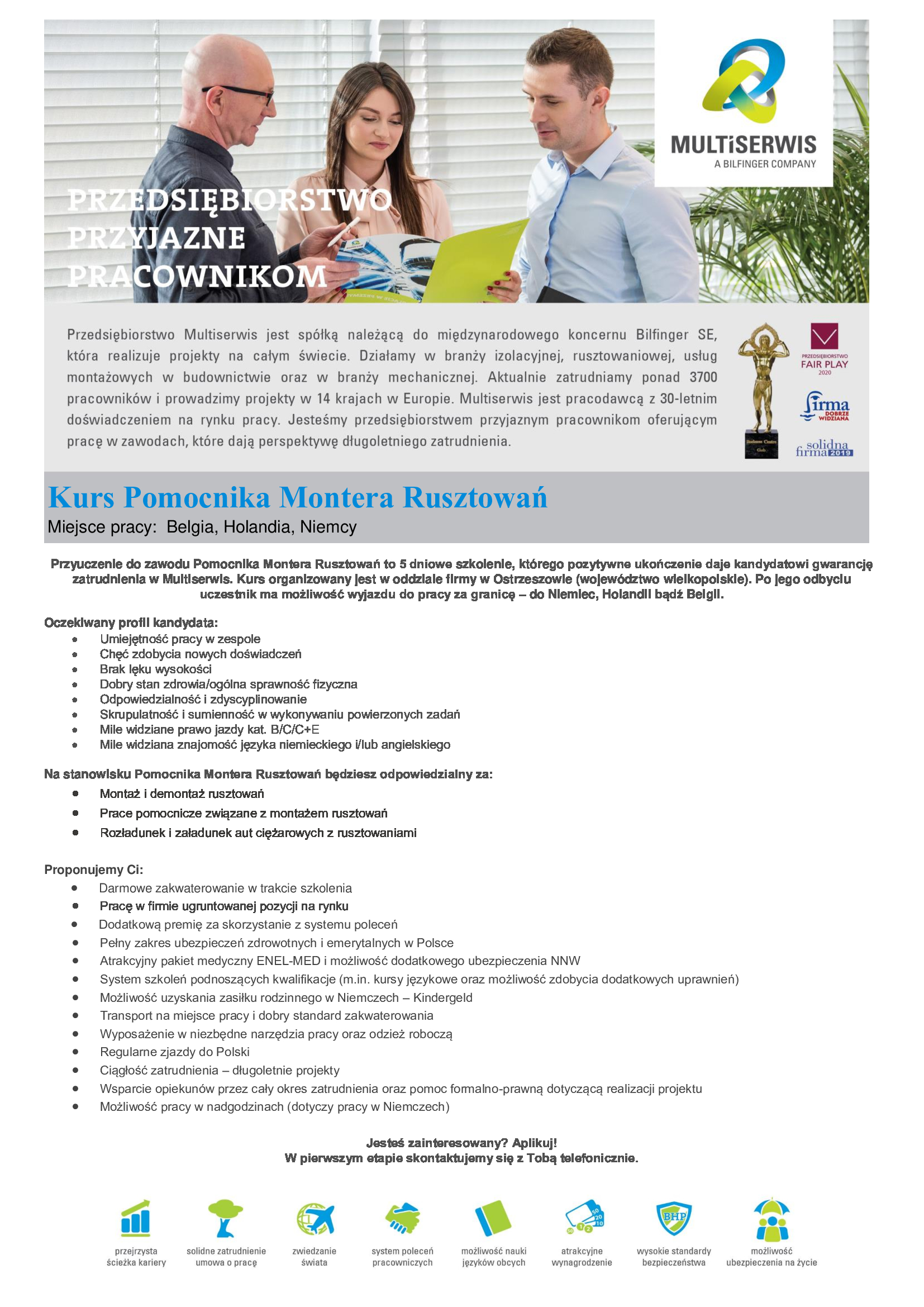 Kurs - pomocnik montera rusztowań
