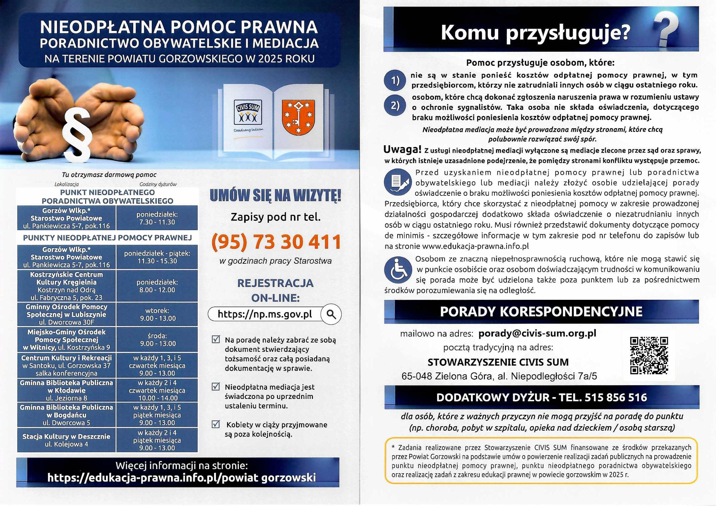 Obrazek dla: Nieodpłatna pomoc prawna dla mieszkańców powiatu...