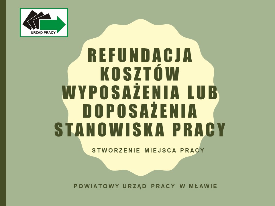 Zdjęcie artykułu Nabór wniosków w sprawie udzielenia z Funduszu Pracy refundacji kosztów wyposażenia lub doposażenia stanowisk pracy