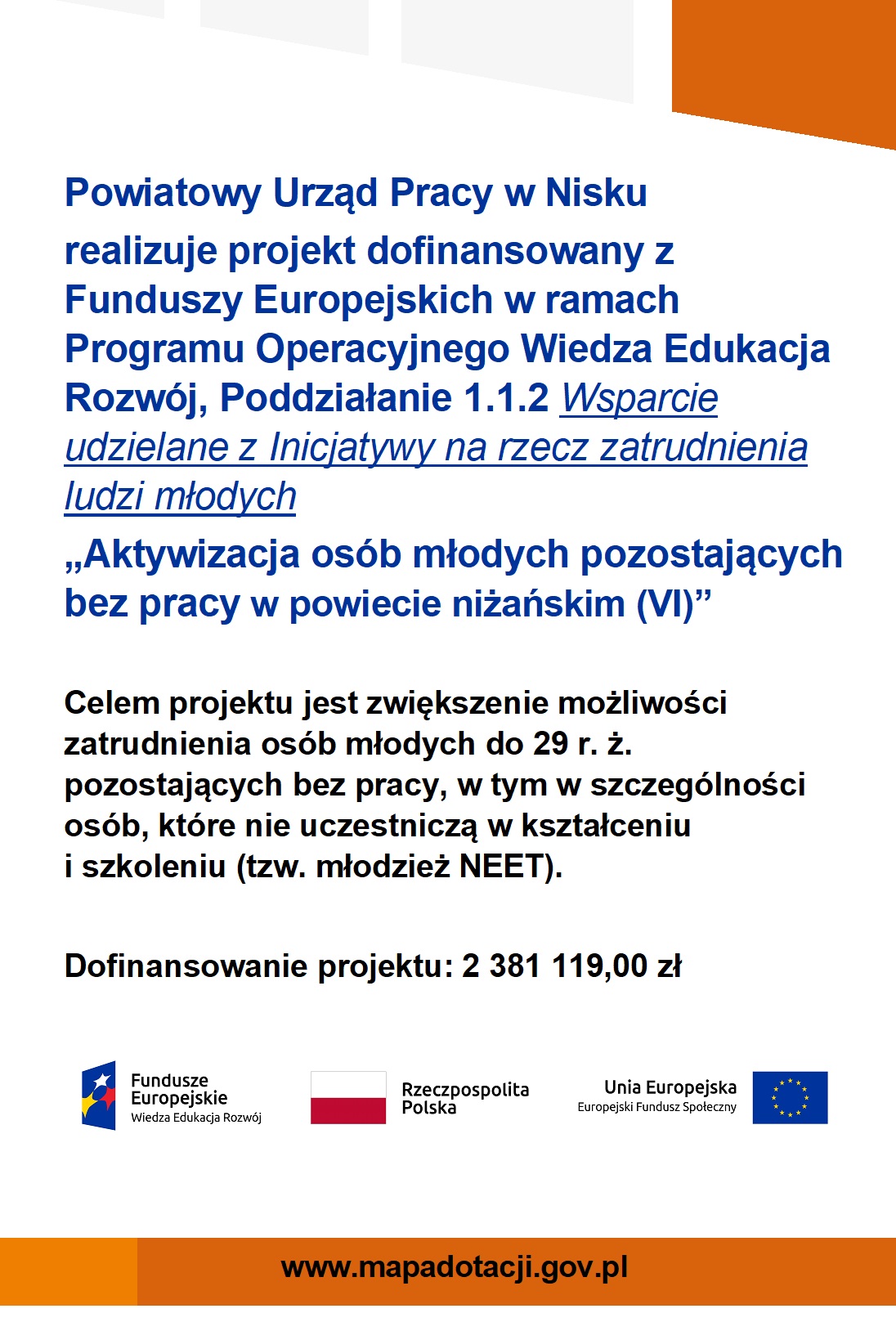 Aktywizacja osób młodych pozostających bez pracy w powiecie niżańskim VI