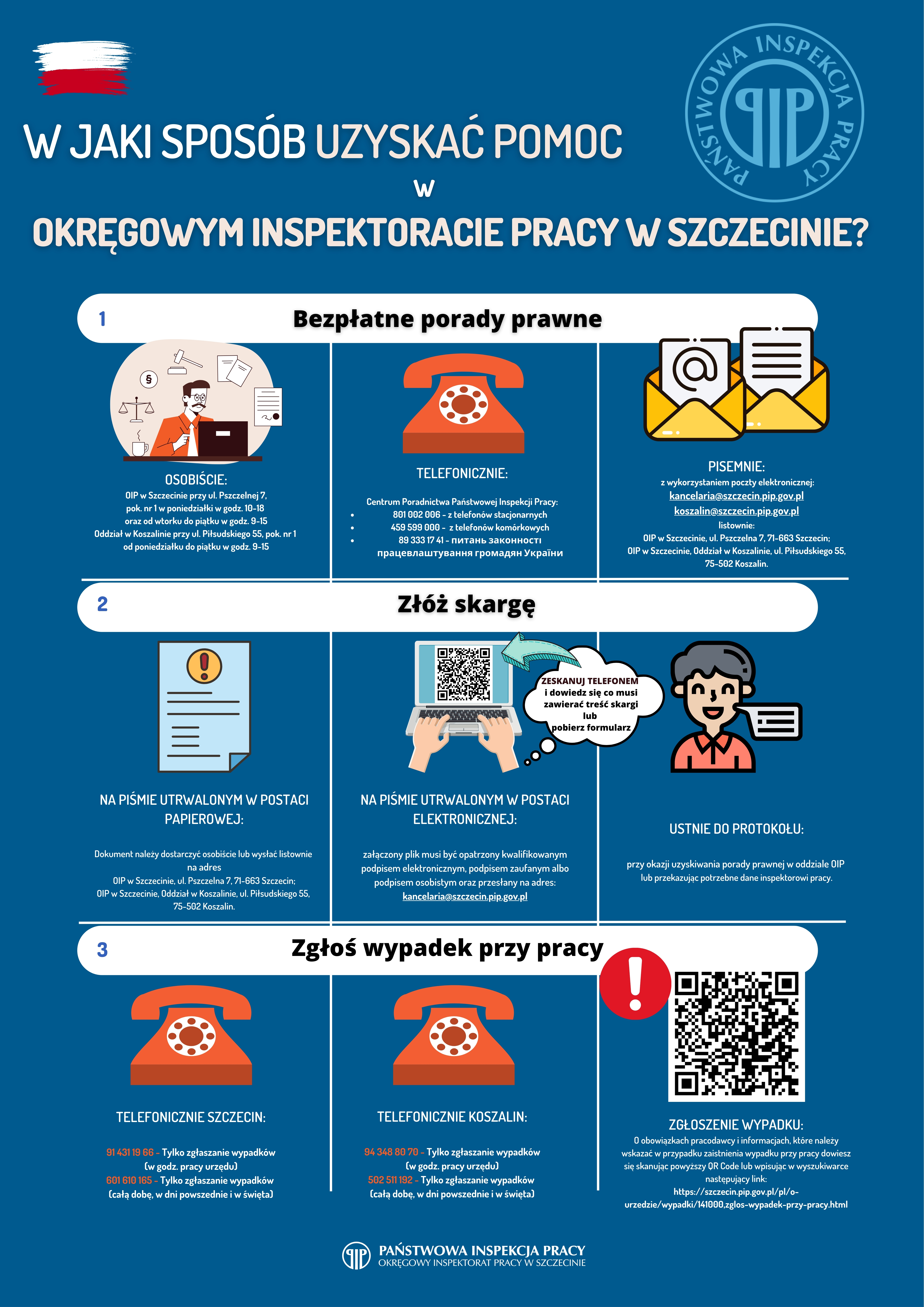Zdjęcie artykułu Jak uzyskać bezpłatnie pomoc - inspekcja pracy