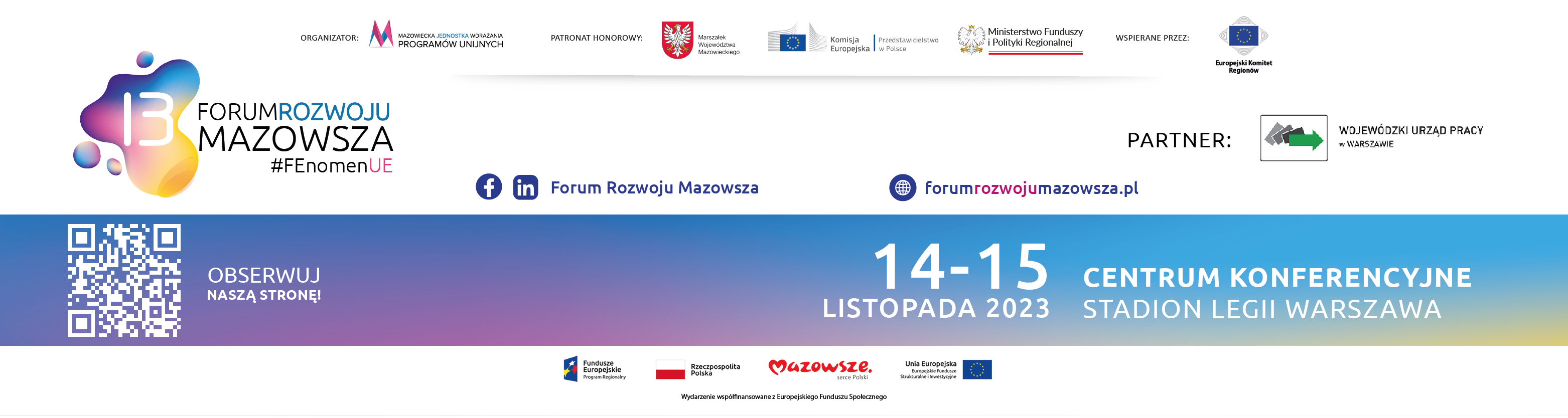 baner 13 forum rozwoju mazowsza