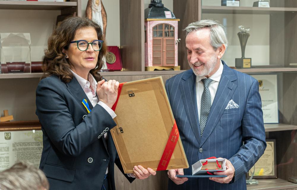 Na zdjęciu Aleksandra Dulkiewicz i Roland Budnik