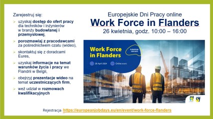 Zdjęcie artykułu Work Force in Flanders 26.04.2024 - Europejskie Dni Pracy online